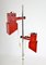 Vintage Italian Miwi Postmodern Red Chrome Twin Spot Floor Lamp, 1980s, Image 3