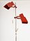 Vintage Italian Miwi Postmodern Red Chrome Twin Spot Floor Lamp, 1980s, Image 11