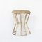 Vintage Stool in Gold with Fabric Cover 1
