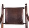 Folding Chair in Mahogany, Faux Bamboo, Leather and Brass, 1960s 16