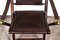 Folding Chair in Mahogany, Faux Bamboo, Leather and Brass, 1960s 14