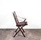 Folding Chair in Mahogany, Faux Bamboo, Leather and Brass, 1960s 2