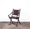 Folding Chair in Mahogany, Faux Bamboo, Leather and Brass, 1960s 10