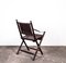 Folding Chair in Mahogany, Faux Bamboo, Leather and Brass, 1960s 4