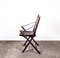Folding Chair in Mahogany, Faux Bamboo, Leather and Brass, 1960s, Image 9