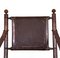 Folding Chair in Mahogany, Faux Bamboo, Leather and Brass, 1960s 14