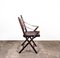 Folding Chair in Mahogany, Faux Bamboo, Leather and Brass, 1960s 3
