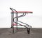 Black and Red Bar Cart in the Style of Yrjo Kukkapuro for Avarte, 1980s 1