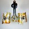 Mid-Century Kronleuchter aus bernsteinfarbenem Muranoglas & Chrom von Toni Zuccheri für Mazzega, Italien, 1970er 12