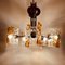 Mid-Century Amber Murano & Chrome Chandelier by Toni Zuccheri for Mazzega, Italy, 1970s, Image 6