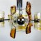 Mid-Century Amber Murano & Chrome Chandelier by Toni Zuccheri for Mazzega, Italy, 1970s 13