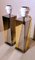 Vintage French Table Lamps in Steel and Brass, Set of 2, Image 6