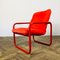 Vintage Red Tubular Chrome Chair, Denmark 2