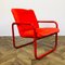 Vintage Red Tubular Chrome Chair, Denmark 1