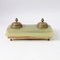 Antique French Ormolu and Green Onyx Desk Set 1