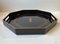 Vintage Japanese Octagonal Black Lacquer Tray 1