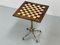 Goatskin Chess Table with Gilt Base by Aldo Tura 1