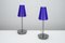 Postmodern Table Lamps in Glass and Metal, 1980s, Set of 2 7