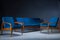 Model 121 Paper Knife Easy Chairs and Sofa by Kai Kristiansen for Magnus Olesen, 1960s, Set of 3 3