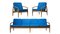 Model 121 Paper Knife Easy Chairs and Sofa by Kai Kristiansen for Magnus Olesen, 1960s, Set of 3 1