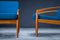 Model 121 Paper Knife Easy Chairs and Sofa by Kai Kristiansen for Magnus Olesen, 1960s, Set of 3, Image 11