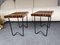 Mid-Century Italian Wood and Metal Stools by Charlotte Perriand, 1950s, Set of 2 2