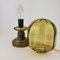 Vintage Glass and Brass Bedside Table Lamps from N Leuchten, 1970s, Set of 2 5