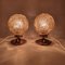 Vintage Glass and Brass Bedside Table Lamps, 1960s, Set of 2, Image 8