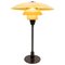 PH 3-1/2 2-1/2 Metal Table Lamp with Yellow Matt Opal Shade, 1933, Image 1