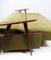 Sofá cama de teca y lana verde, Imagen 8