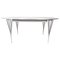 Ellipse Dining Table with White Laminate by Piet Hein for Fritz Hansen, Image 1