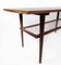 Danish Teak Coffee Table with Papercord Shelf, 1960s 4