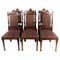 Oak Dining Room Chairs, 1920s, Set of 6 1