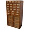 German Industrial Oak and Pine Apothecary Cabinet, Mid-20th Century, Image 1