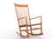 Mid-Century Scandinavian Model J16 Rocking Chair by Hans Wegner for FDB 1