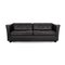 Lotus Black Leather Sofa from De Sede 1