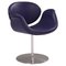 Little Tulip Purple Leather Swivel Chair by Pierre Paulin for Artifort, 1960s 1