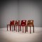 Selene Red Stacking Chairs by Vico Magistretti for Artemide, 1960s, Set of 4 3