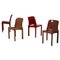 Selene Red Stacking Chairs by Vico Magistretti for Artemide, 1960s, Set of 4 1