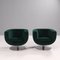 Green Velvet Tulip Armchairs by Jeffrey Bernett for B&B Italia, Set of 2 5