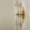 Large Venini Style Murano Glass and Gilt Brass Sconce, Italy 12