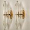 Large Venini Style Murano Glass and Gilt Brass Sconce, Italy 8