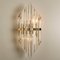 Large Venini Style Murano Glass and Gilt Brass Sconce, Italy, Image 3