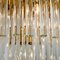 Palme Chandeliers or Flush Mount in Brass and Crystal, 1960s 9