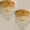 Palme Chandeliers or Flush Mount in Brass and Crystal, 1960s 19
