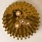 Palme Chandeliers or Flush Mount in Brass and Crystal, 1960s 5