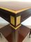 Mahogany and Brass Center Table by Hugnet, 1940s 6