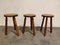 Vintage Wooden Tripod Stools, 1960s, Set of 3, Image 2