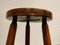 Vintage Wooden Tripod Stools, 1960s, Set of 3, Image 2