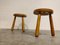 Vintage Wooden Tripod Stools, 1960s, Set of 3, Image 7